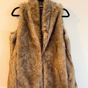 Faux Fur Tan Vest